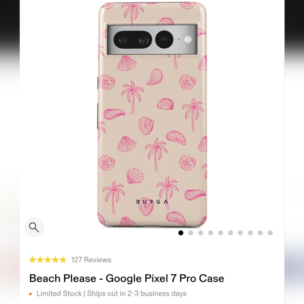 Pink Beach Please Burga Case for Google Pixel 7 Pro